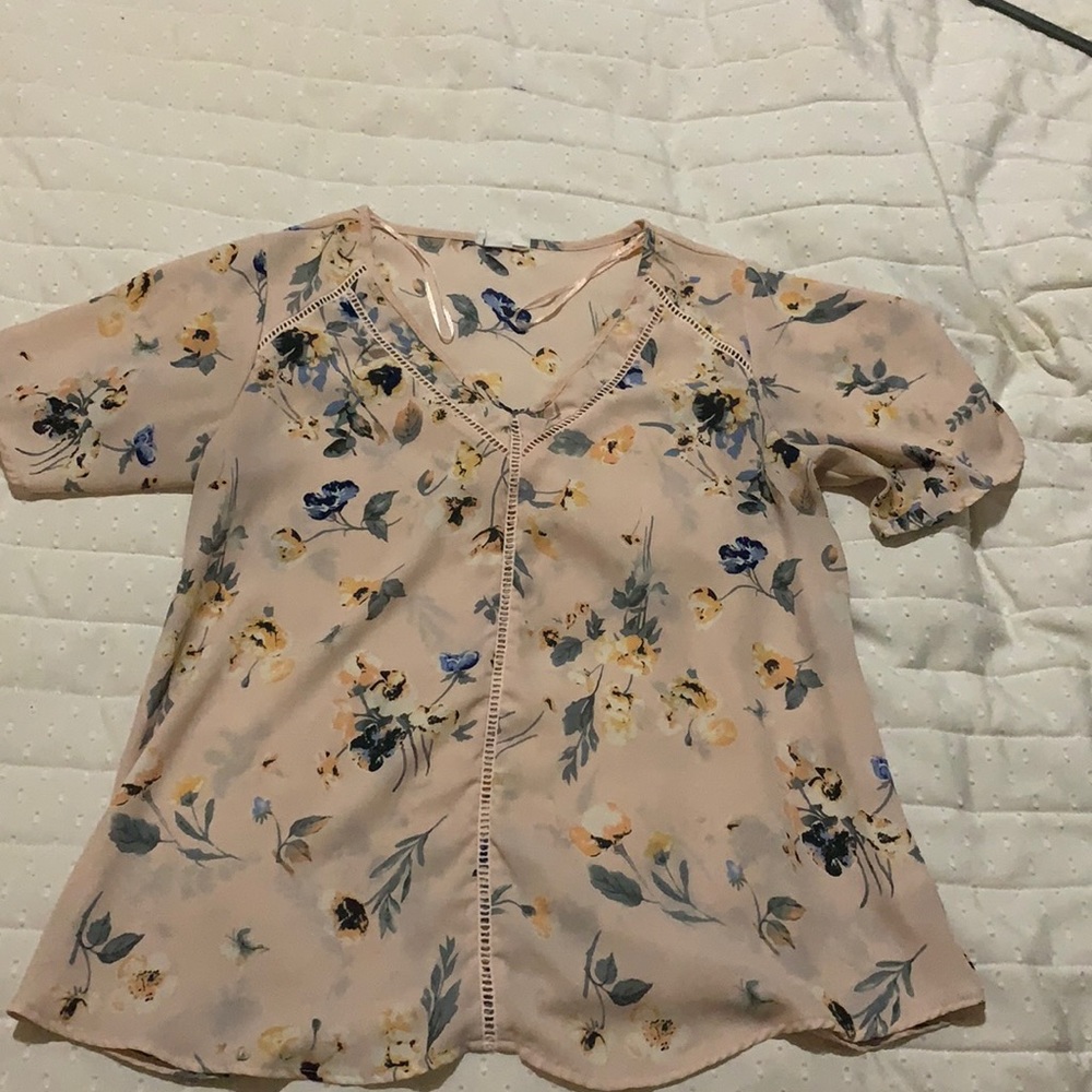 Pink Floral Blouse